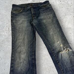 Calvin Klein Mens Jeans Blue Straight Medium Wash Denim Size 36